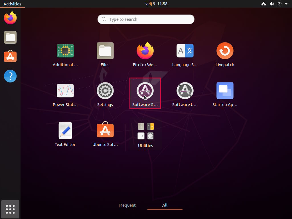 Ubuntu 20.04 Customization - Software & Updates