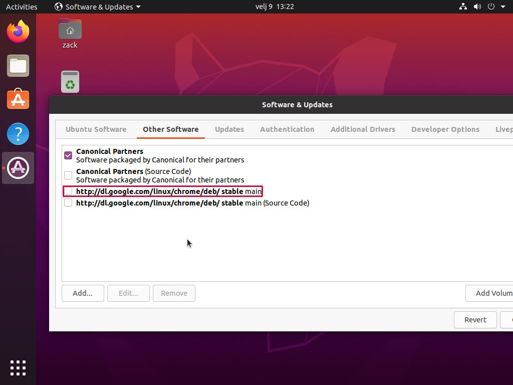 Ubuntu 20.04 Customization - Disable Google Chrome repo