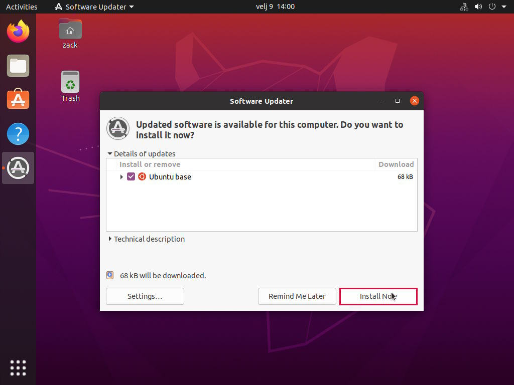 Ubuntu 20.04 Customization - Install software updates