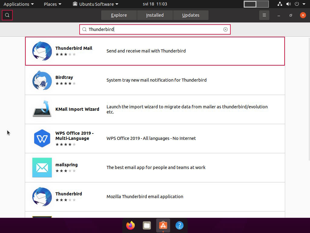 Ubuntu 20.04 Recommended Apps - Thunderbird Mail