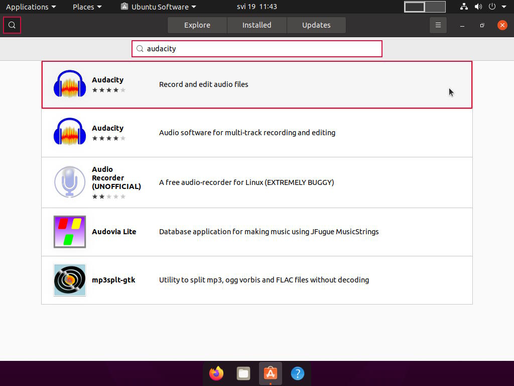 Ubuntu 20.04 Recommended Apps - Audacity