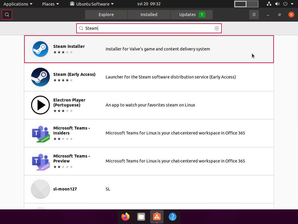 Ubuntu 20.04 Recommended Apps - Steam