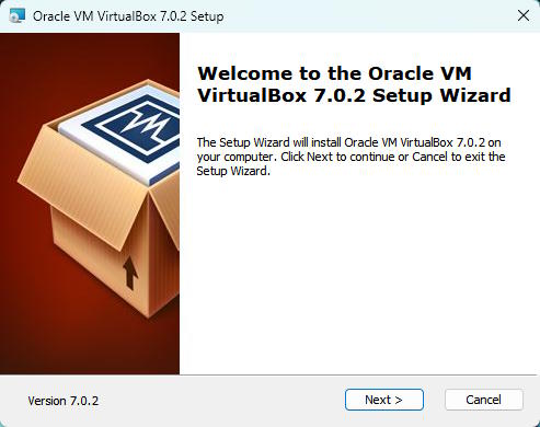 VirtualBox Installation & Configuration - Install Welcome Screen