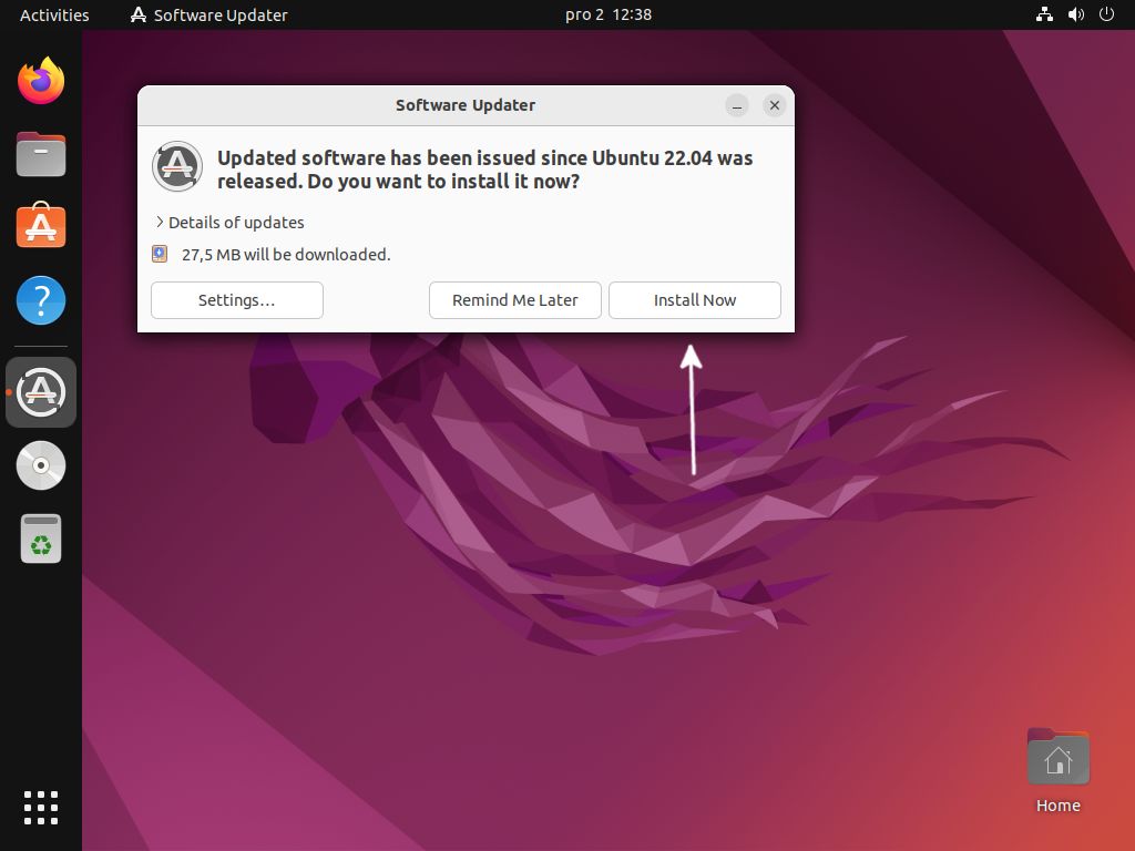 Ubuntu Desktop 22.04 - Initial Update