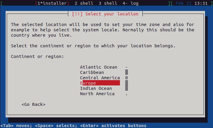 Home/Small Office Debian Server - Select Region