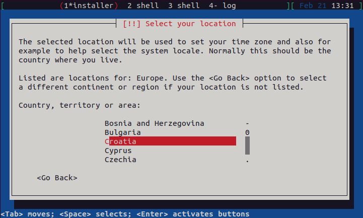 Home/Small Office Debian Server - Select Country