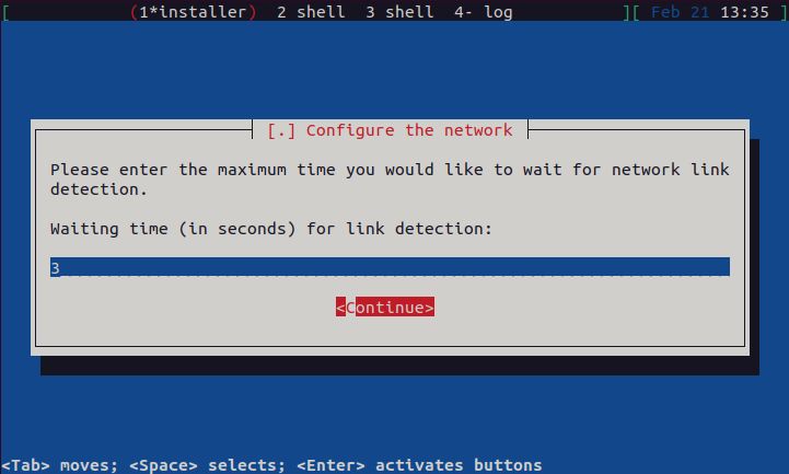 Home/Small Office Debian Server - Link Detection Timeout