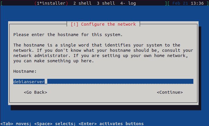 Home/Small Office Debian Server - Set Hostname