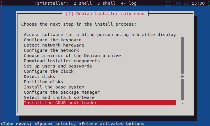 Home/Small Office Debian Server - Install Grub
