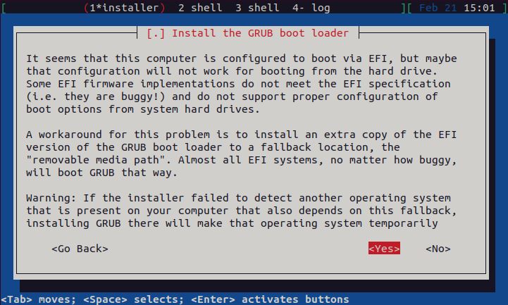 Home/Small Office Debian Server - EFI Warning