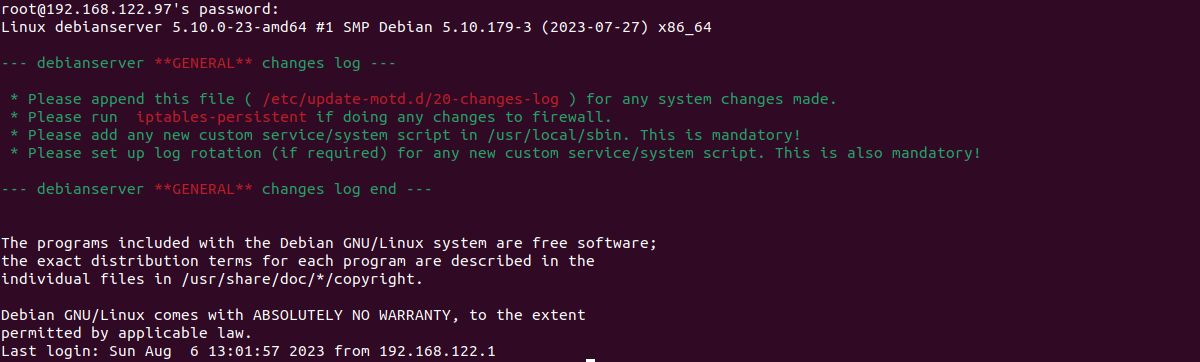 Debian Server Initial Customization - Custom MOTD