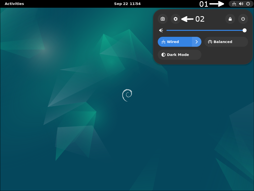 GNOME Desktop Environment on Debian - Settings