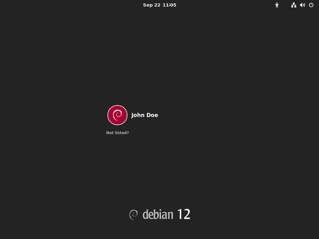 GNOME Desktop Environment on Debian - Welcome Screen