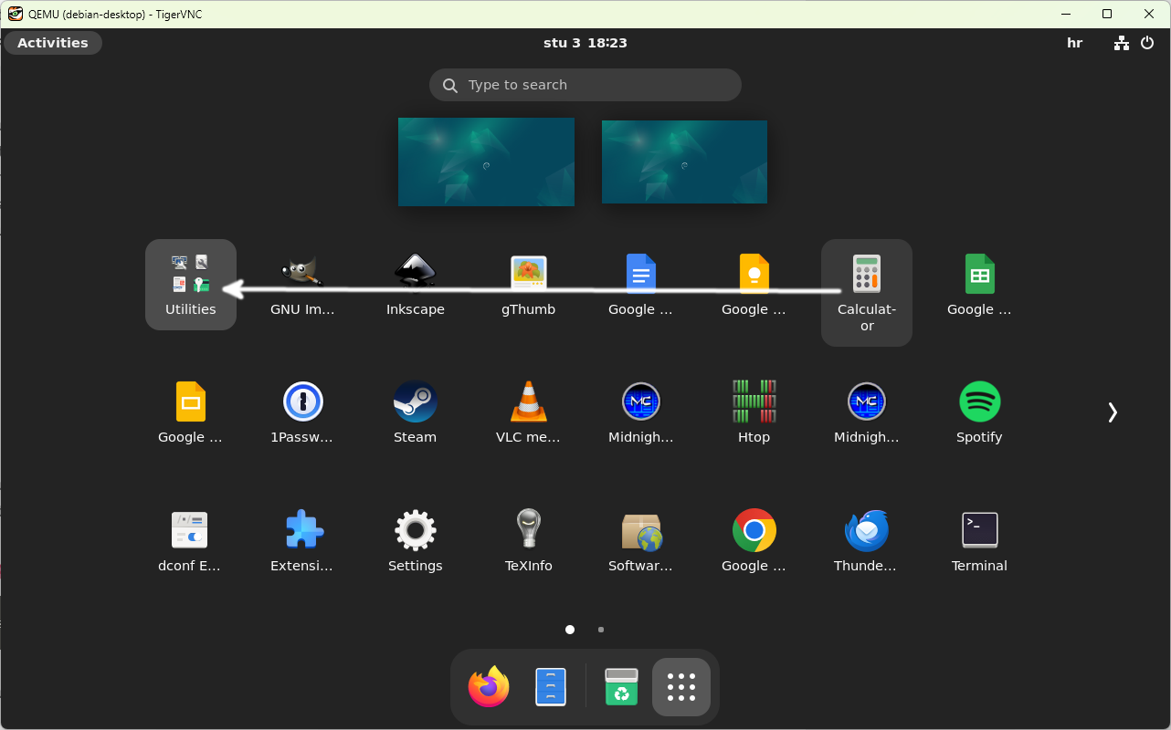 GNOME Customization on Debian - Group Applications