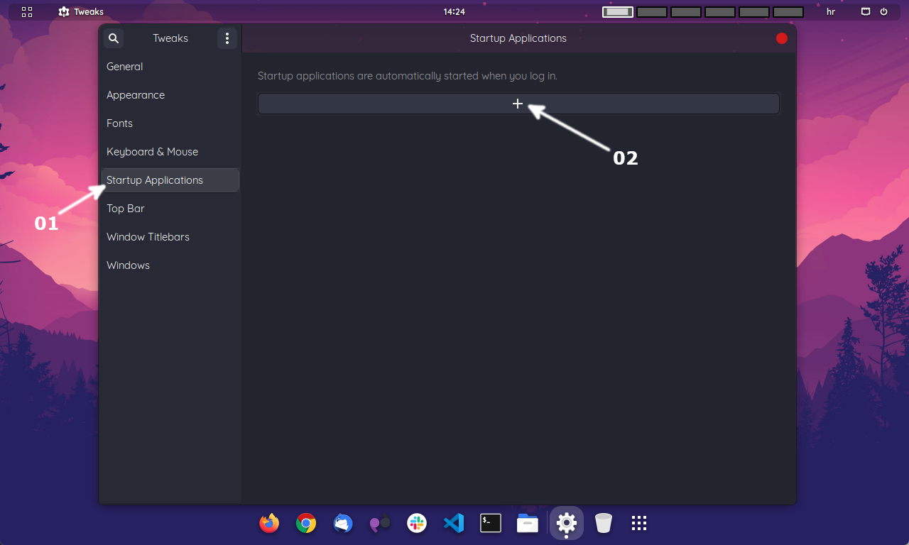 GNOME Customization on Debian - Startup Applications