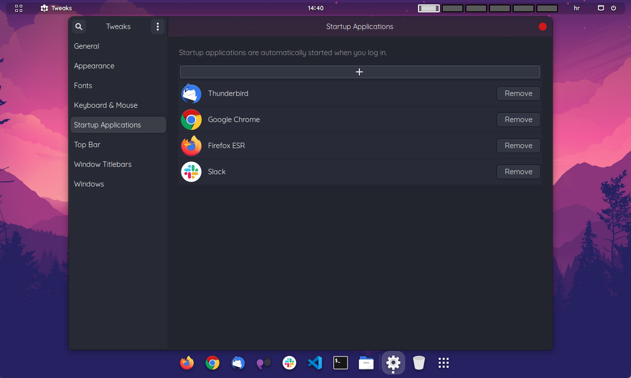 GNOME Customization on Debian - All Startup Applications