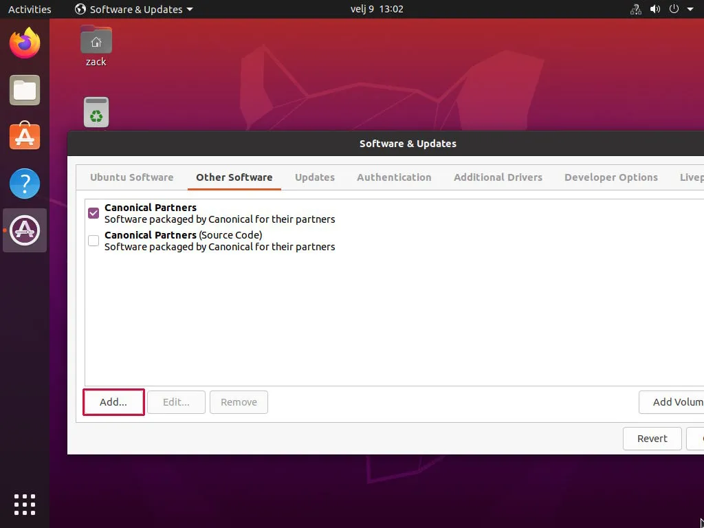 Gnome Software & Updates Application - Add New Repository