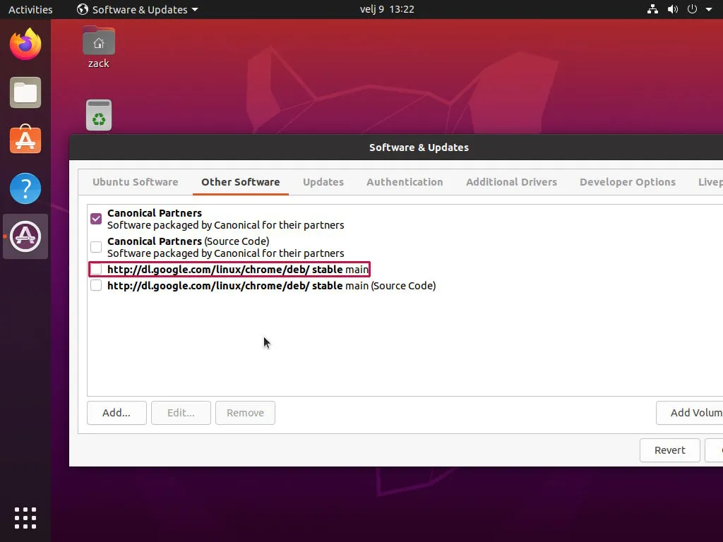 Gnome Software & Updates Application - Disable Google Repository