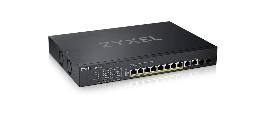 Image is showing Zyxel XS1930 network switch.